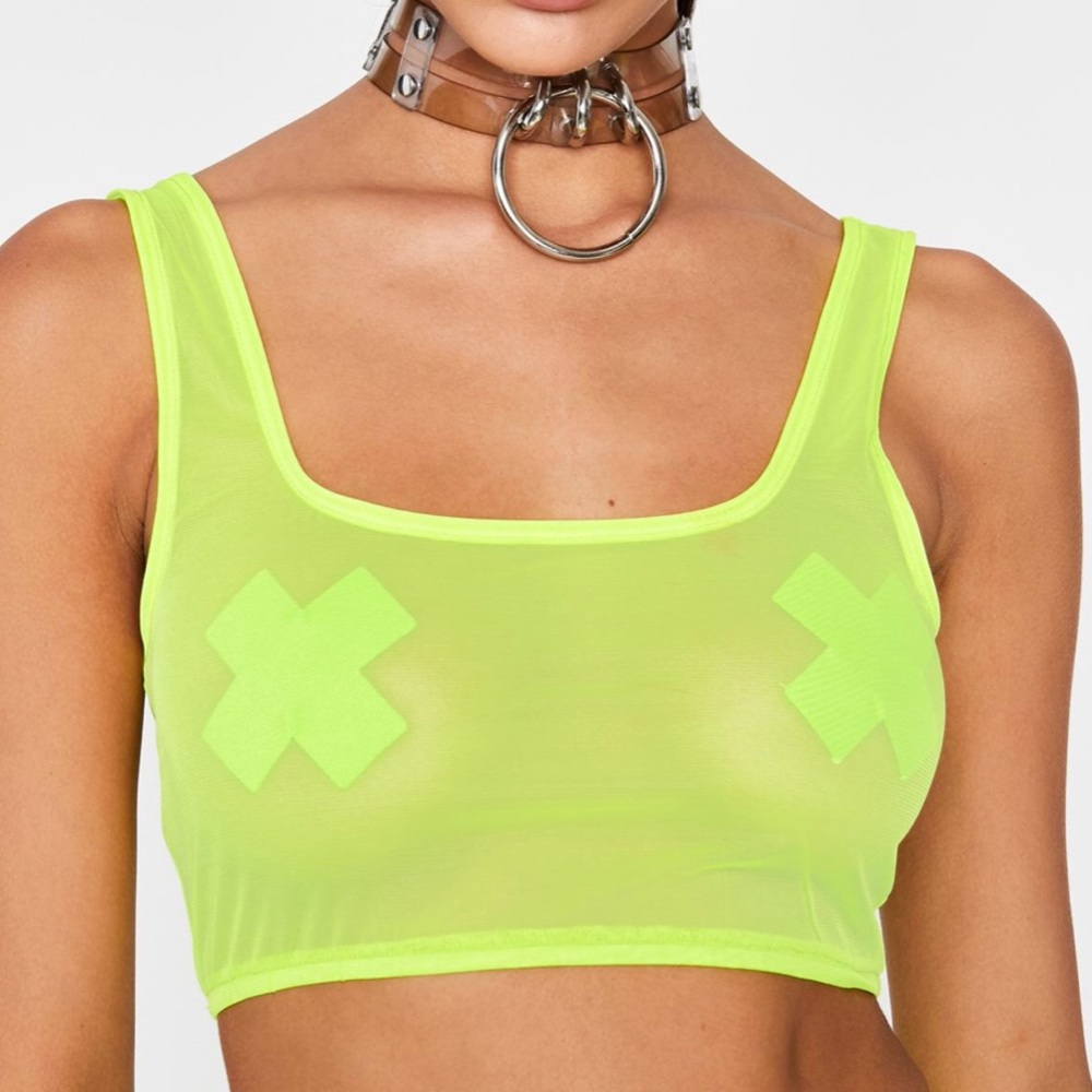Sheer tank crop top